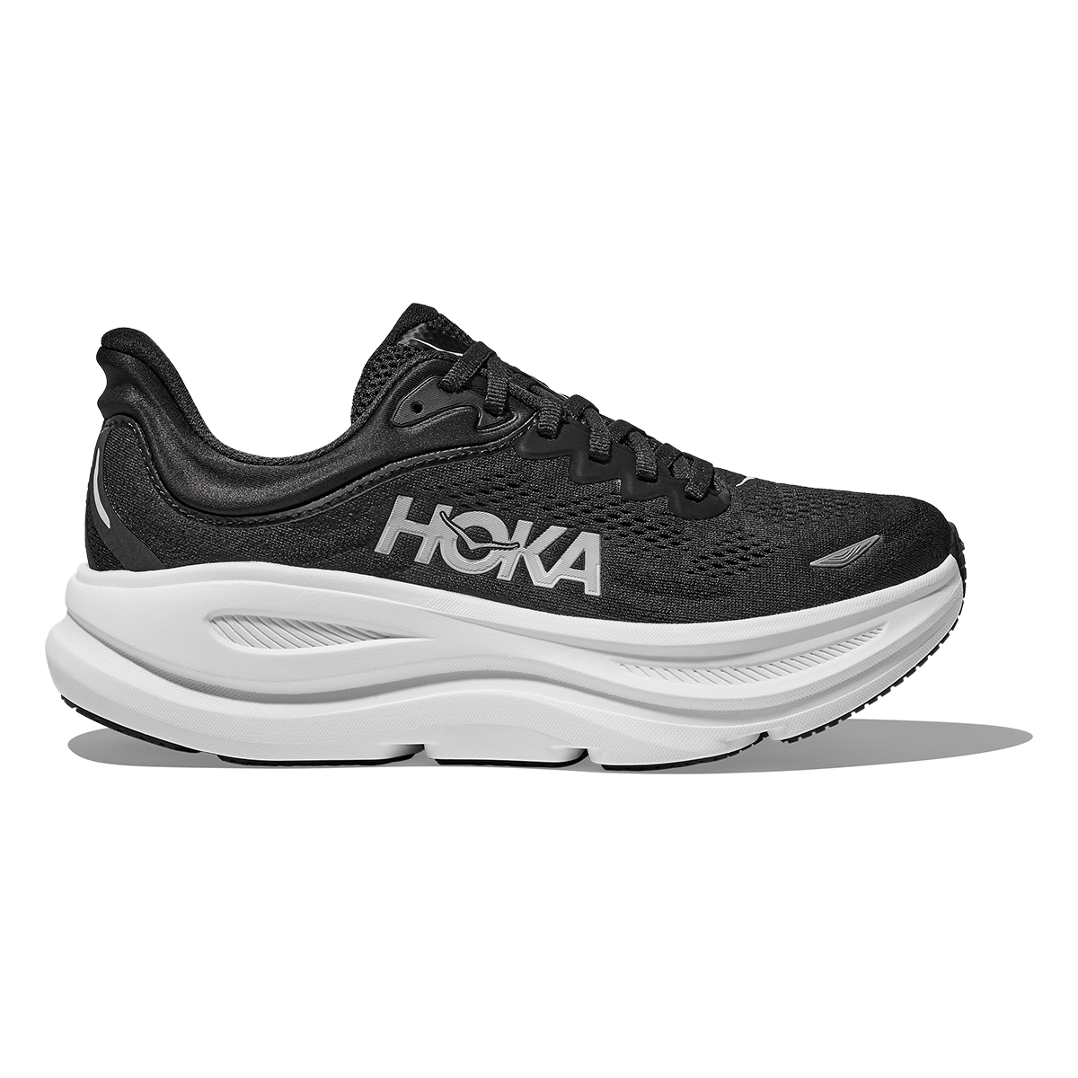 HOKA Bondi 9 Black - White Women's Shoes