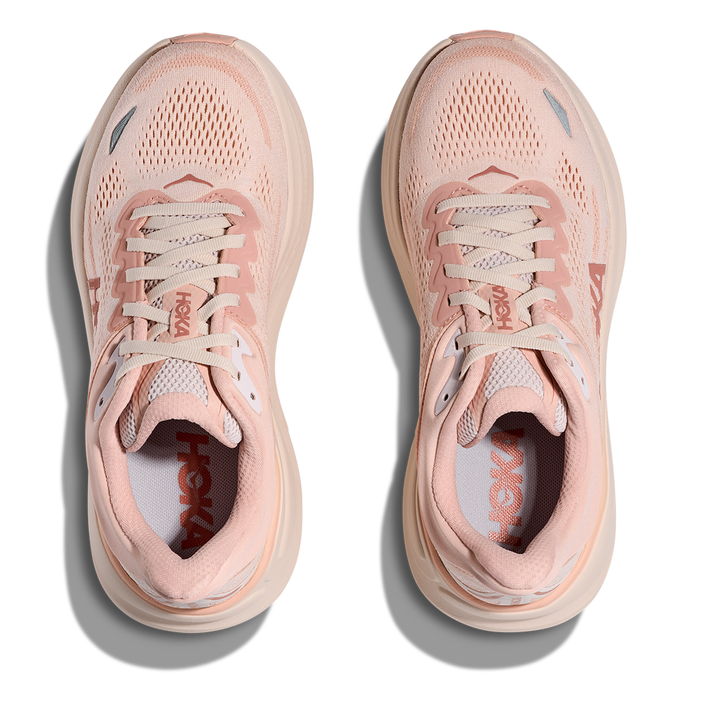 HOKA Bondi 9 Rose Latte - Rose Cream Women's Shoes