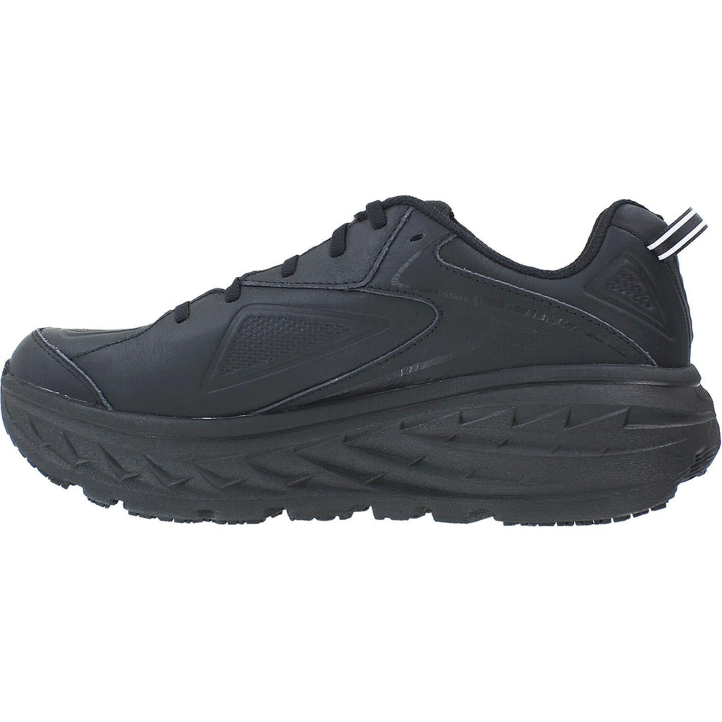 HOKA Bondi Men's Walking Shoes Black Leather