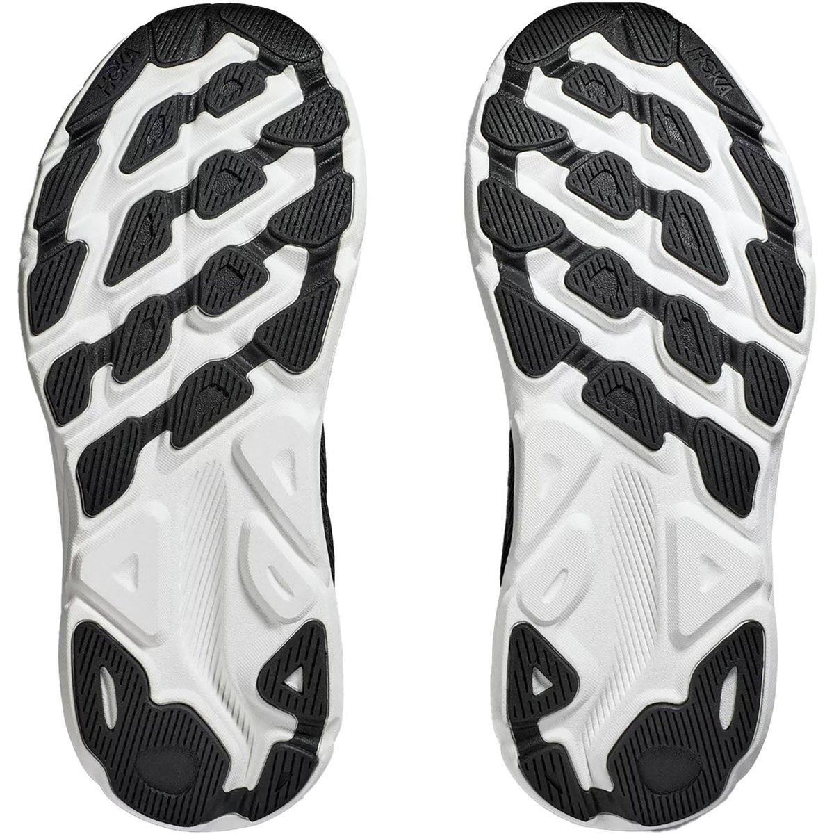 HOKA Clifton 9 Women's Road Running Shoes Black/White Mesh