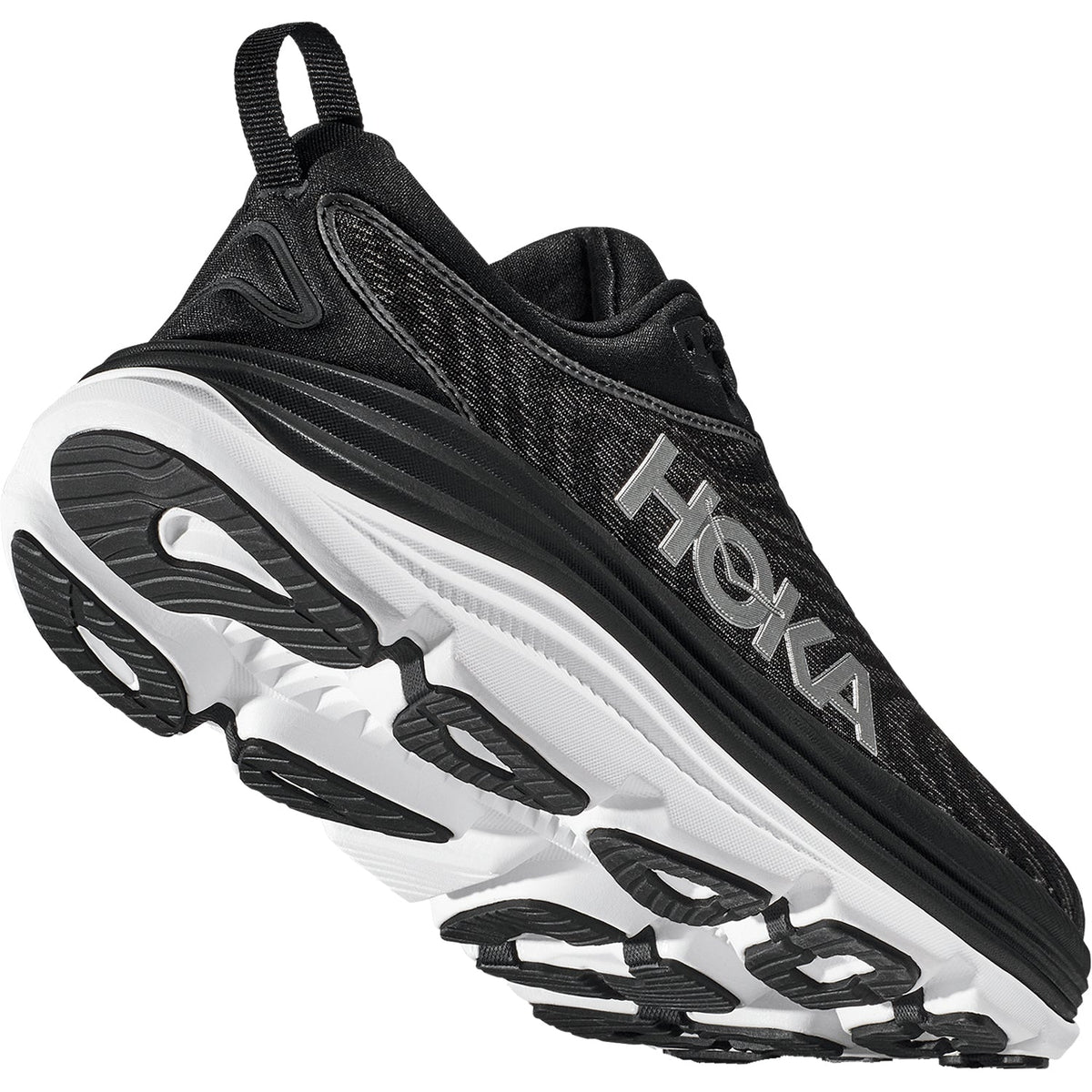 HOKA Gaviota 5 Men's Everyday Running Shoes Black/White Mesh
