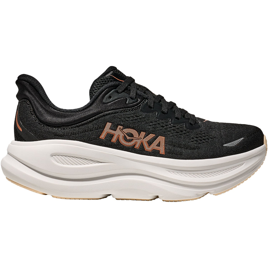 HOKA Bondi 9 Women's Athletic Shoes Black/Rose Gold