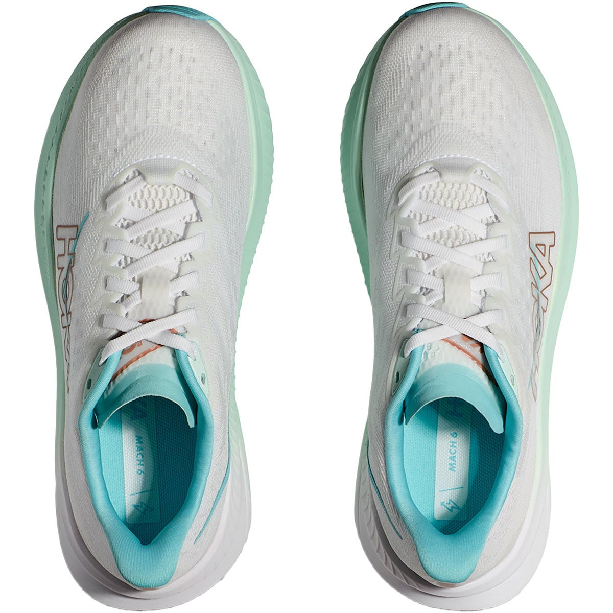 HOKA Mach 6 Women's Athletic Shoes Frost/Rose Gold Synthetic