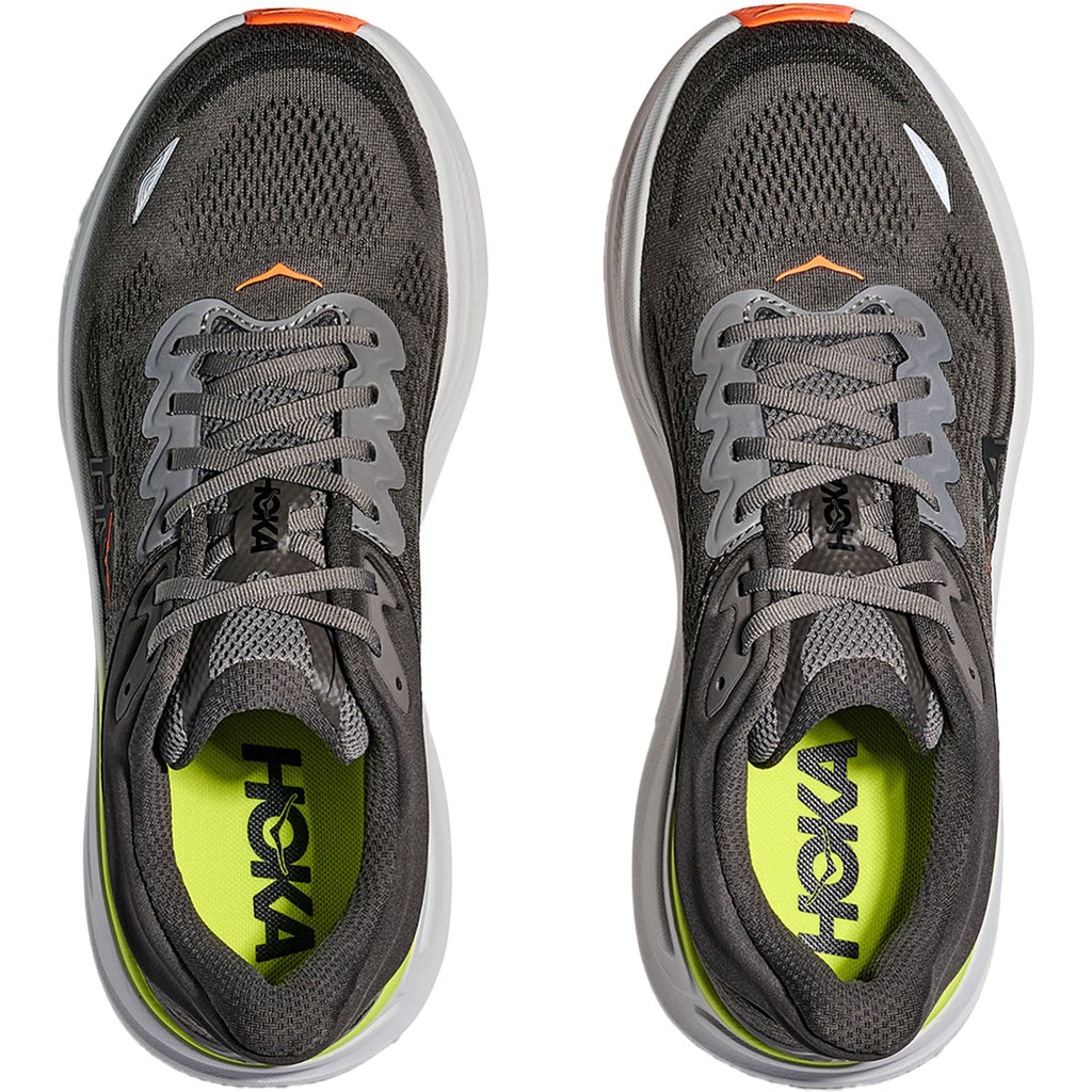 HOKA Bondi 9 Men's Running Shoes Asphalt Grey/Gravel Mesh