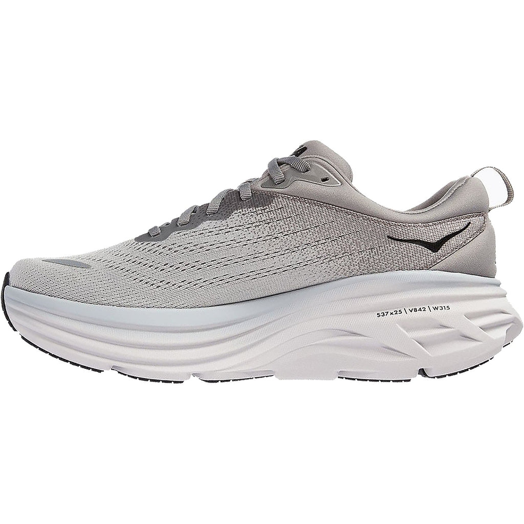 HOKA Bondi 8 Men's Max Running Shoes Sharkskin/Harbor Mist Mesh