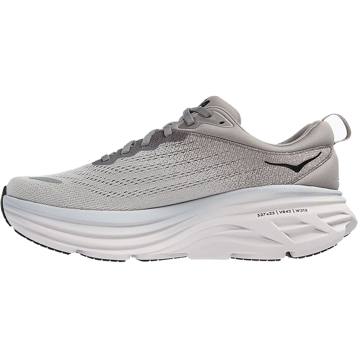 HOKA Bondi 8 Men's Max Running Shoes Sharkskin/Harbor Mist Mesh