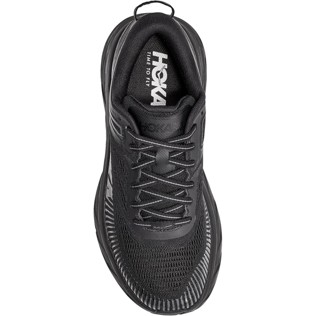 HOKA Bondi 7 Women's Running Shoes Black/Black Mesh