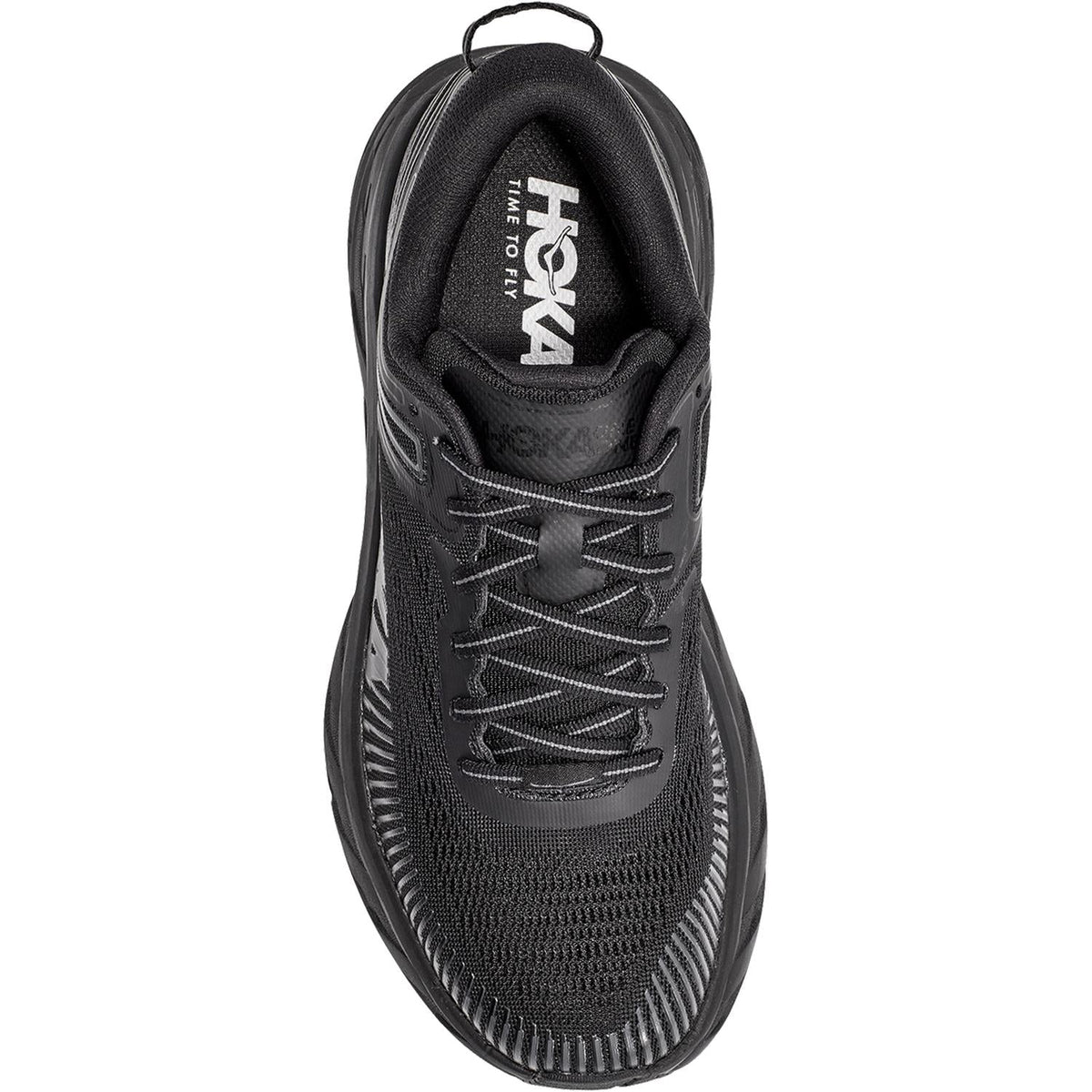 HOKA Bondi 7 Women's Running Shoes Black/Black Mesh