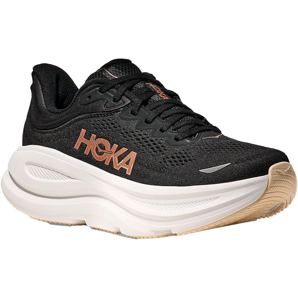 HOKA Bondi 9 Women's Athletic Shoes Black/Rose Gold