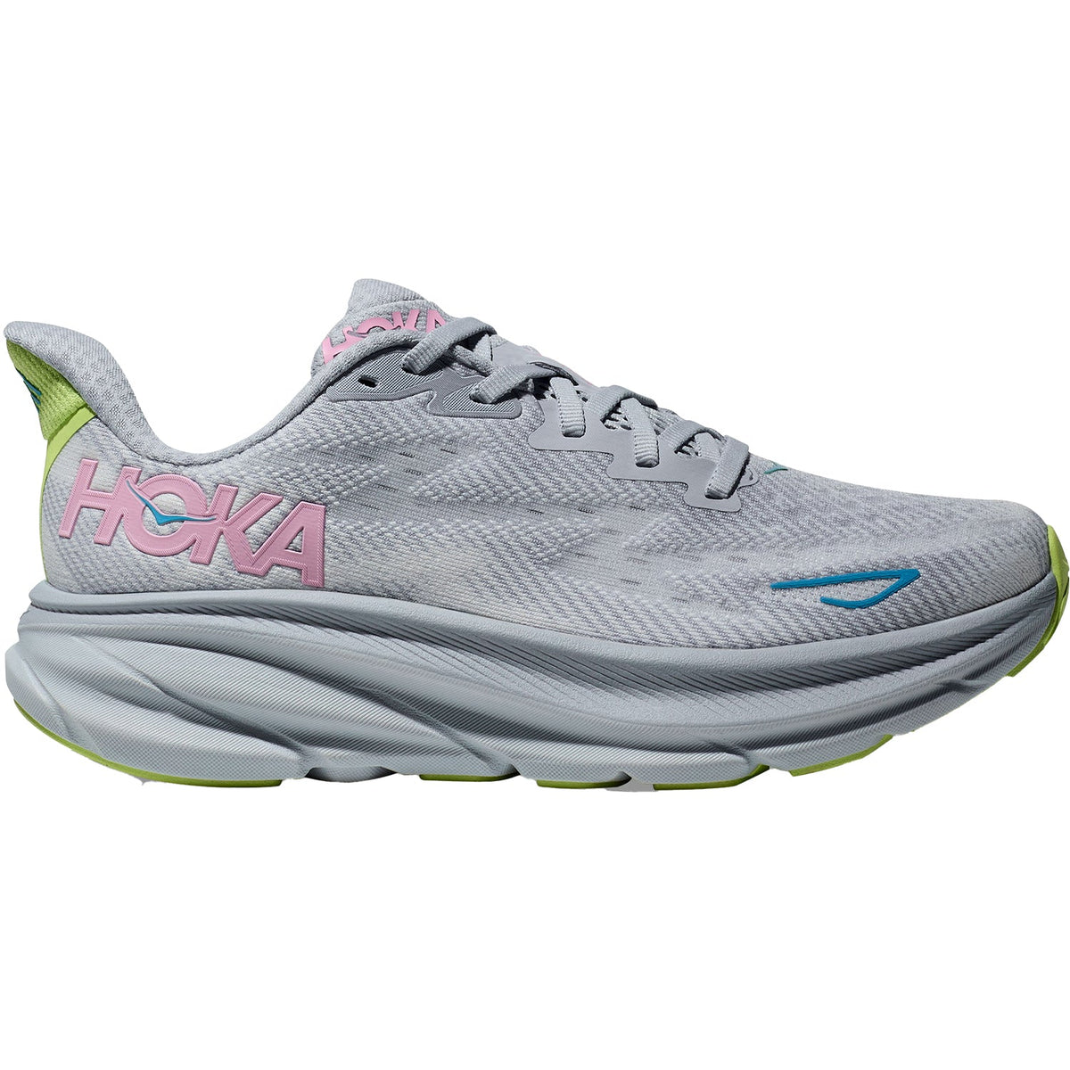 HOKA Clifton 9 Women's Road Running Shoes Gull/Sea Ice Mesh