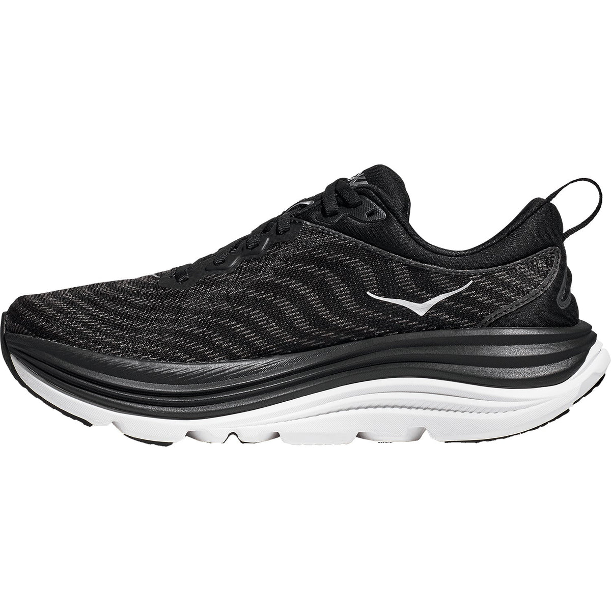 HOKA Gaviota 5 Men's Everyday Running Shoes Black/White Mesh