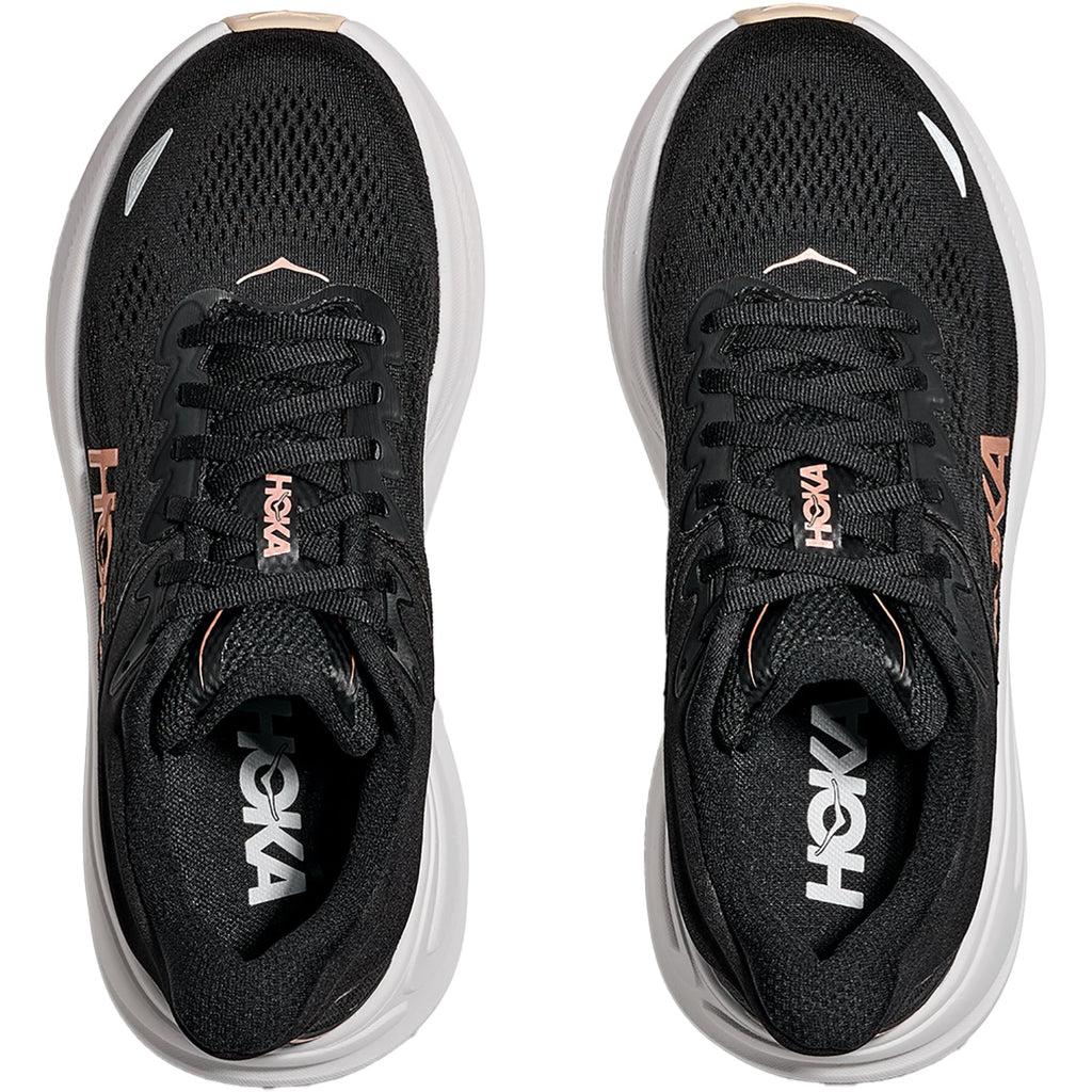 HOKA Bondi 9 Women's Athletic Shoes Black/Rose Gold