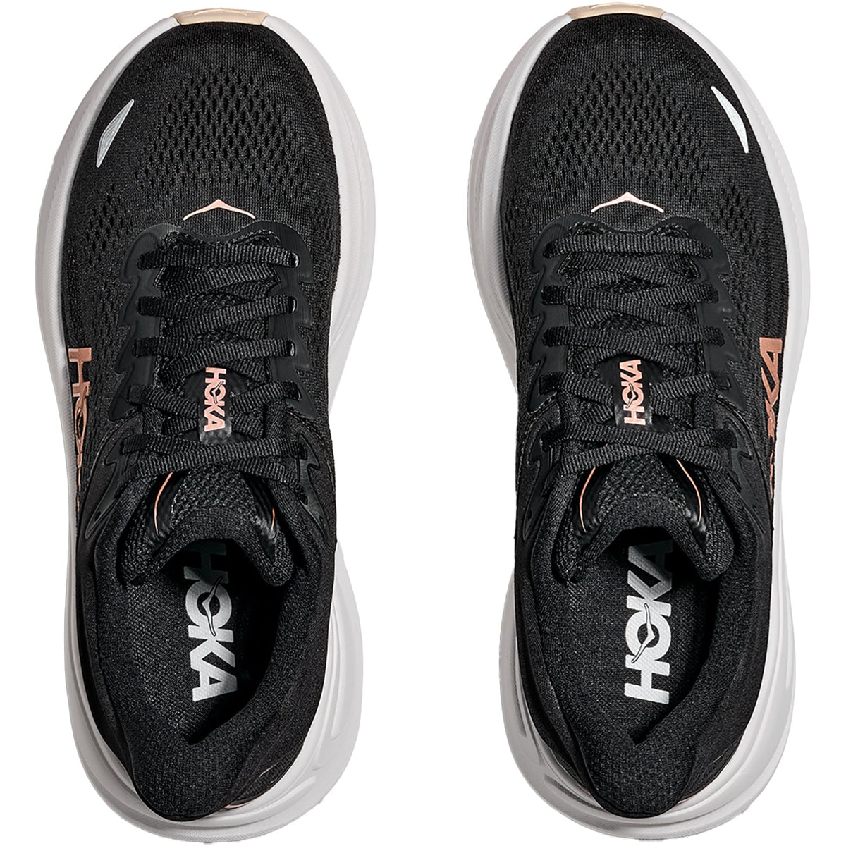 HOKA Bondi 9 Women's Athletic Shoes Black/Rose Gold
