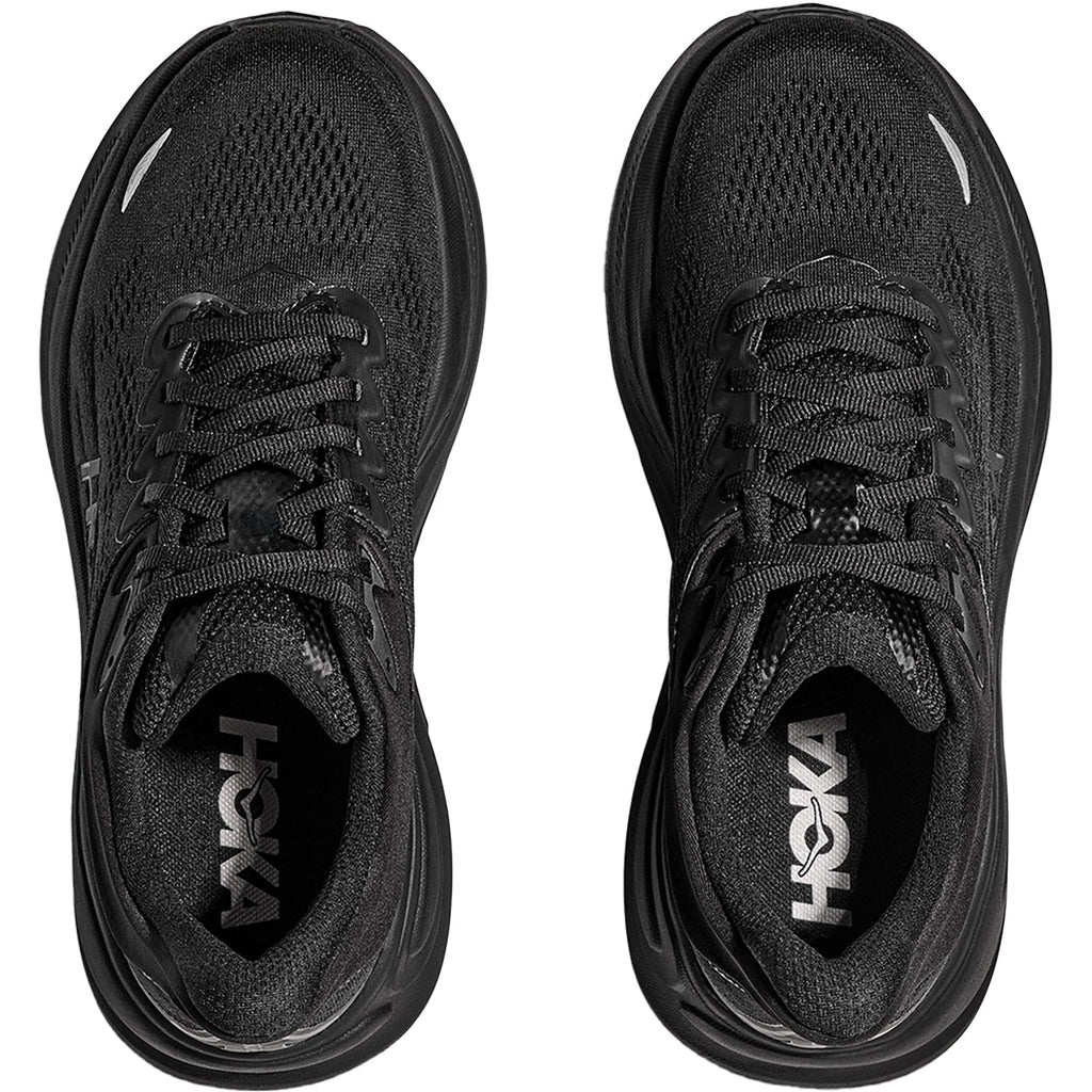 HOKA Bondi 9 Women's Athletic Shoes Black/Black Mesh