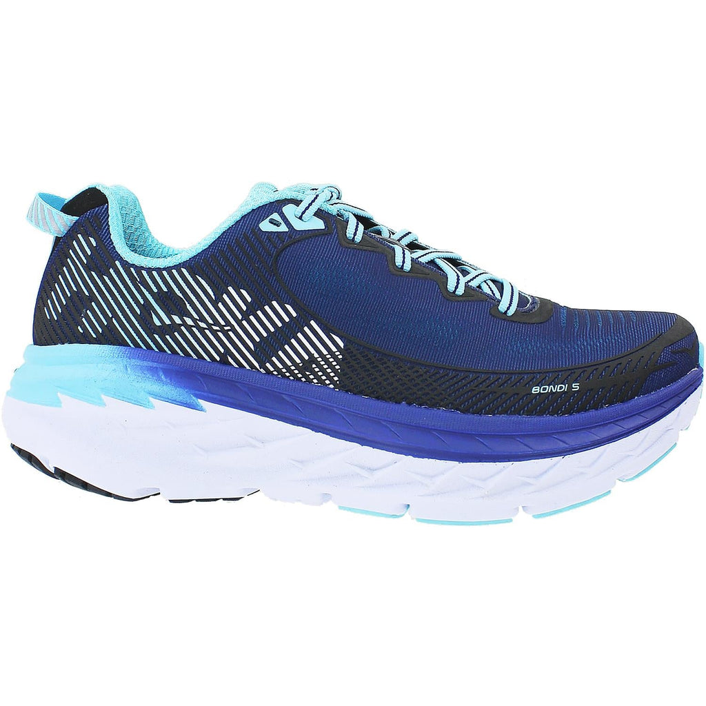 HOKA Bondi 5 Women's Neutral Support Shoes Medieval Blue/Blue Radiance Mesh