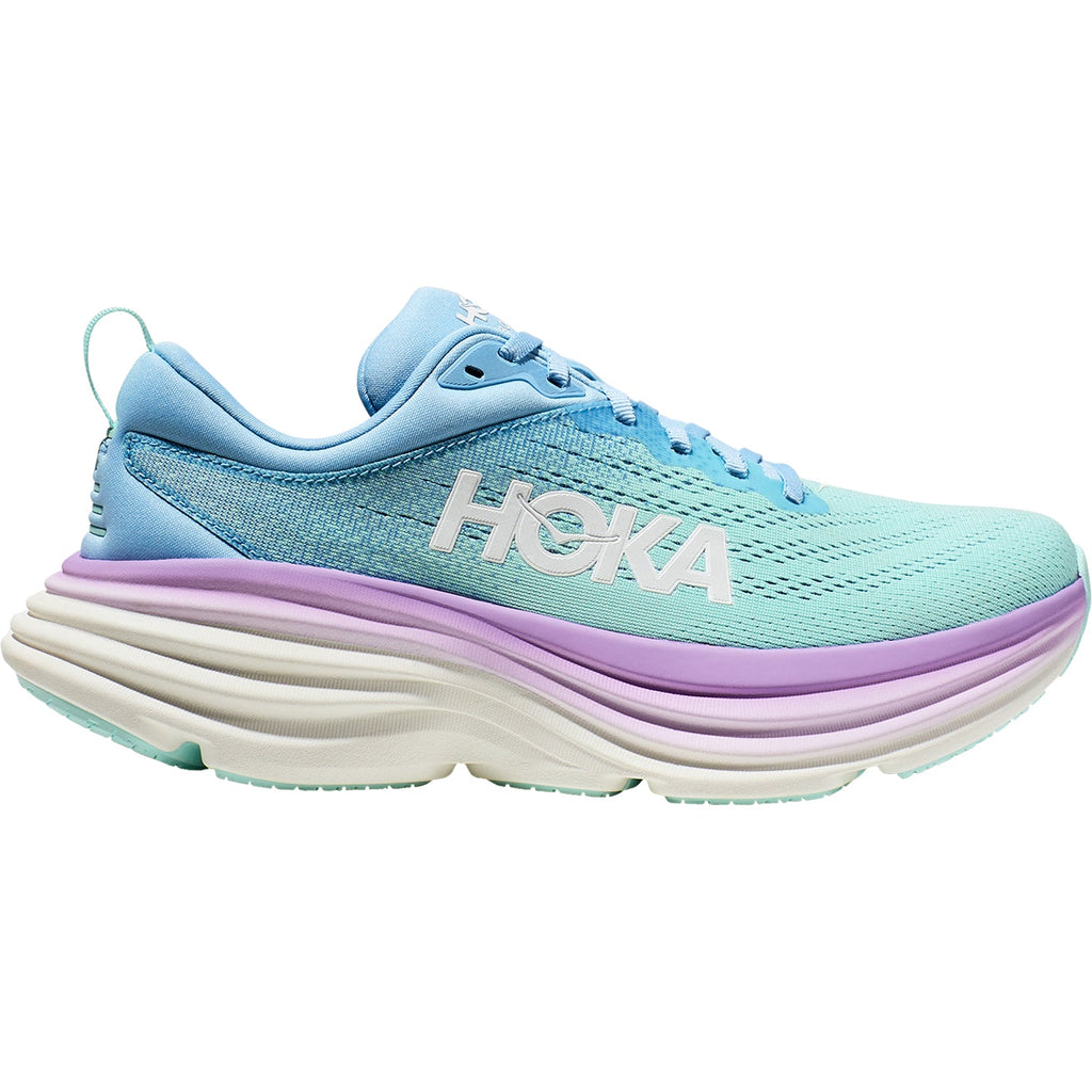 HOKA Bondi 8 Women's Running Shoes Airy Blue/Sunlit Ocean Mesh
