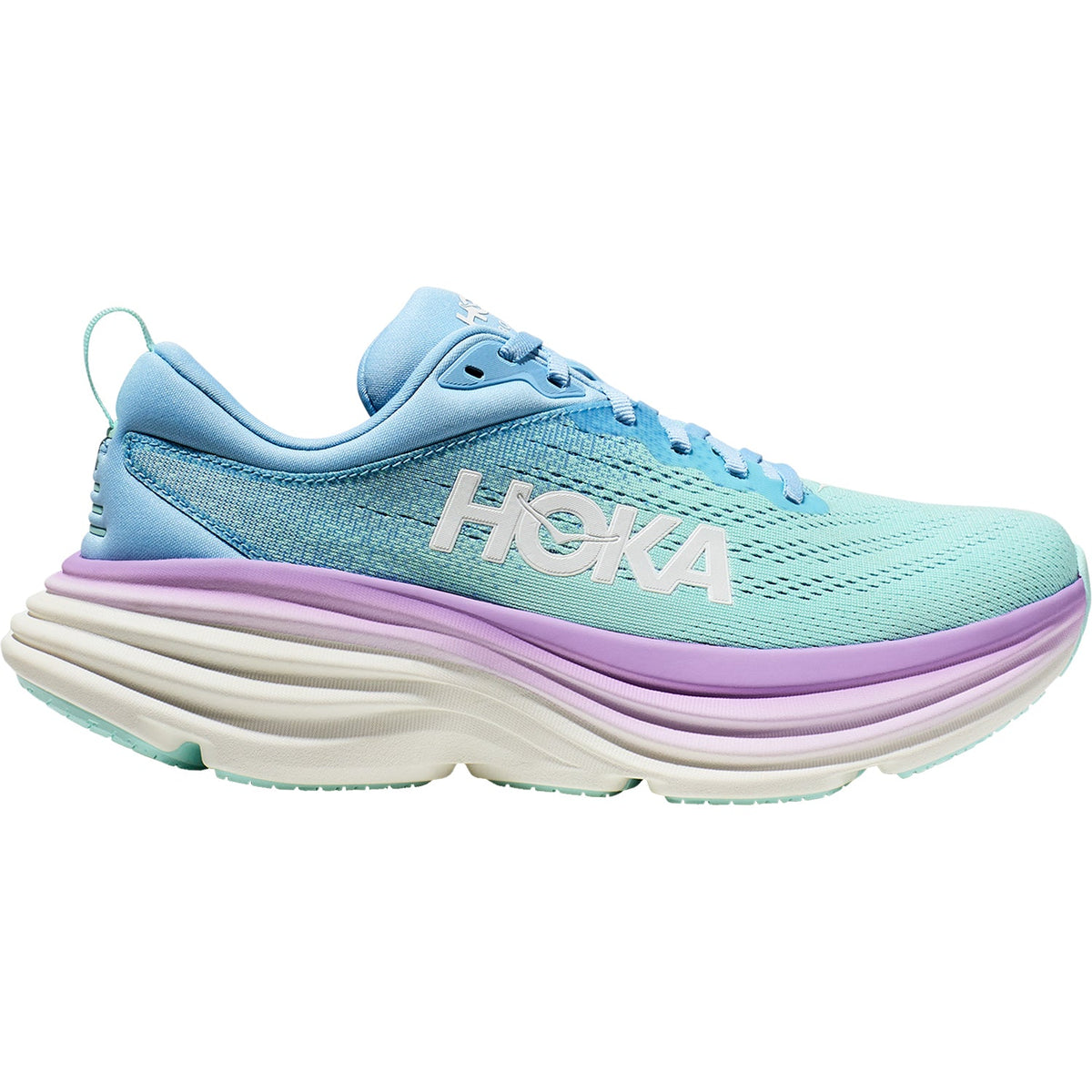 HOKA Bondi 8 Women's Running Shoes Airy Blue/Sunlit Ocean Mesh