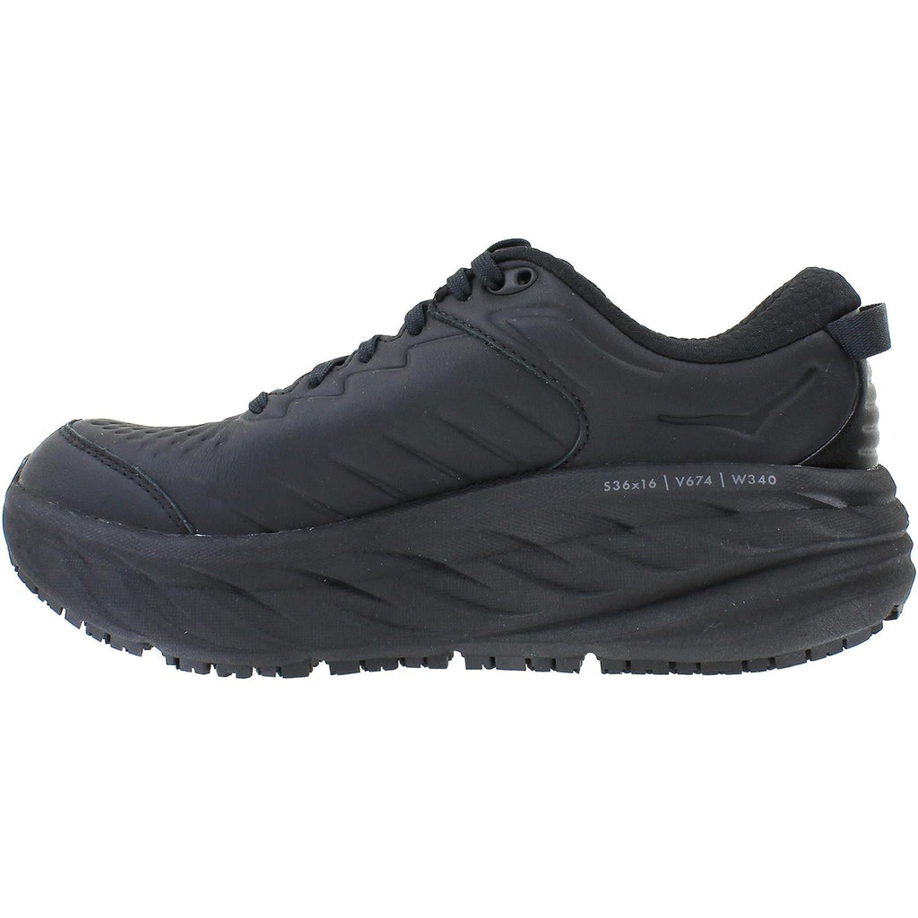 HOKA Bondi SR Women's Walking Shoes Black Leather