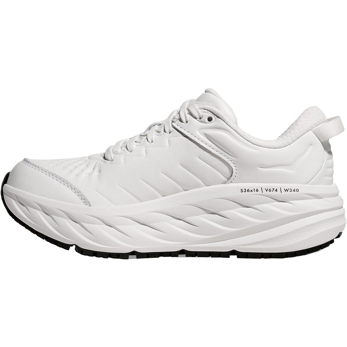 HOKA Bondi SR Women's Walking Shoes Frost/Frost Leather