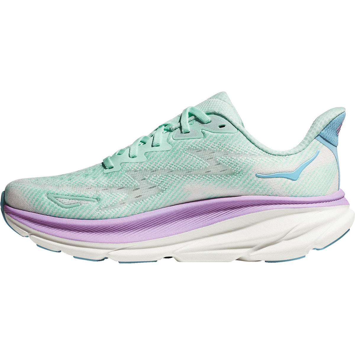 HOKA Clifton 9 Women's Road Running Shoes Sunlit Ocean/Lilac Mist Mesh