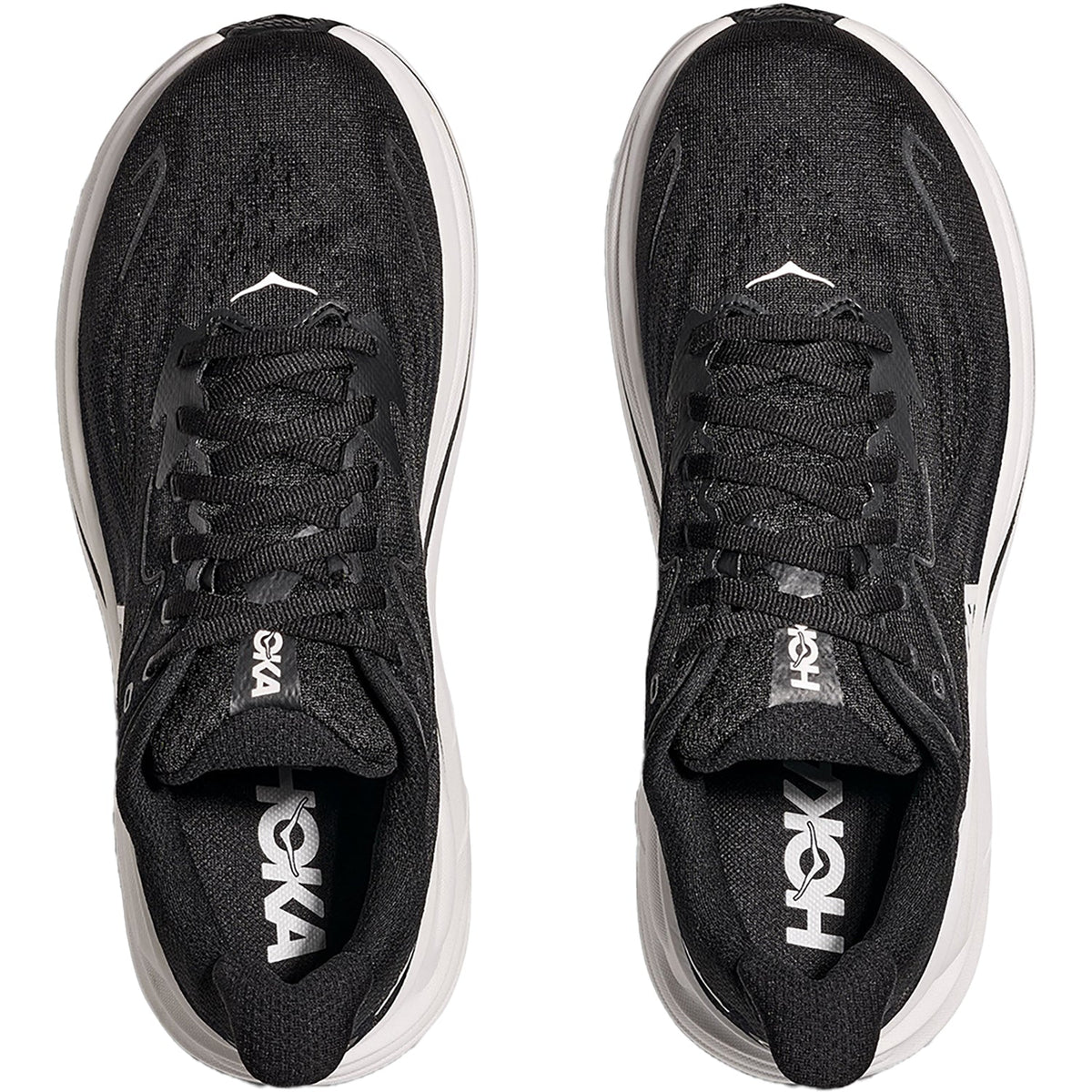 HOKA Clifton 10 Men's Athletic Shoes Black/White