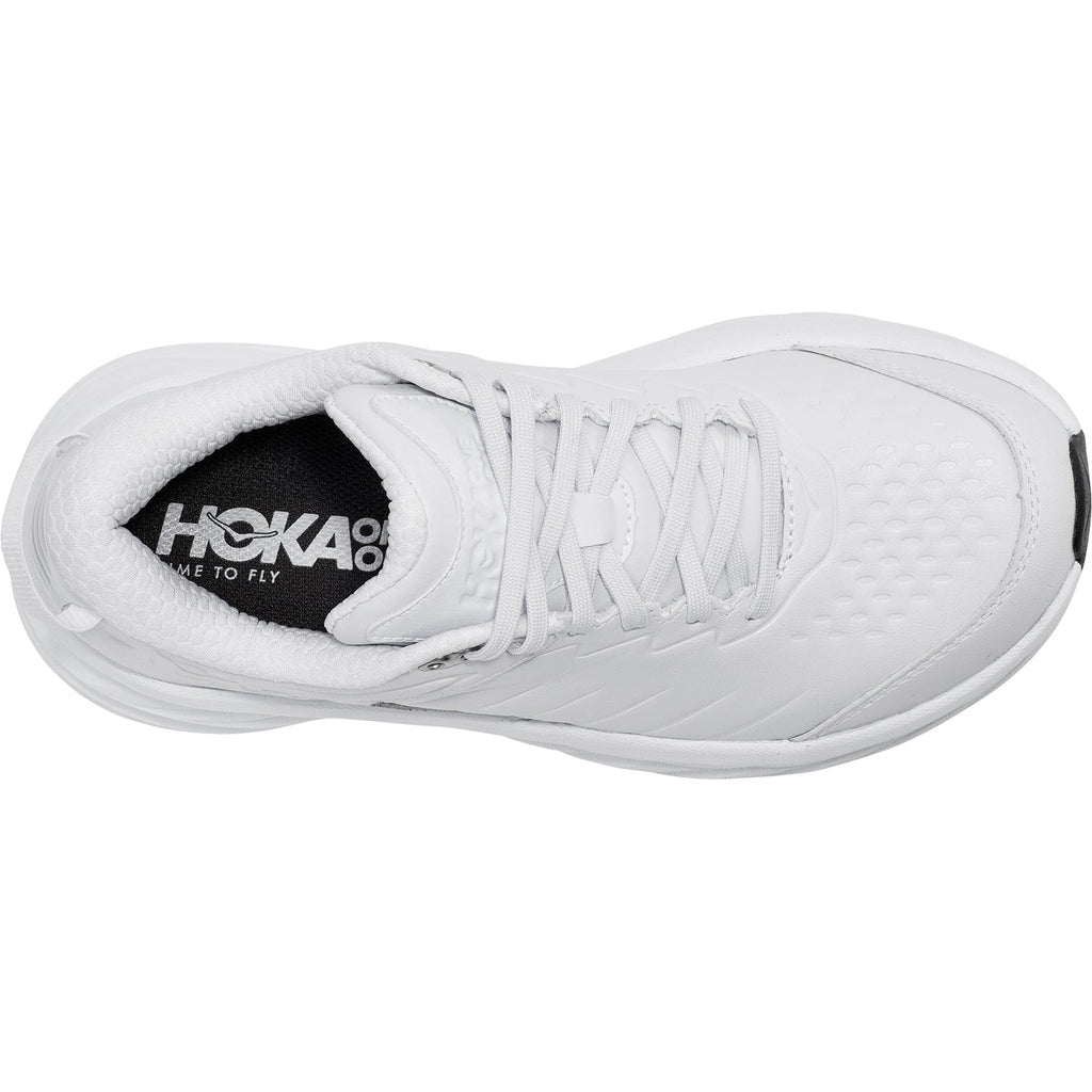 HOKA Bondi SR Women's Walking Shoes White Leather