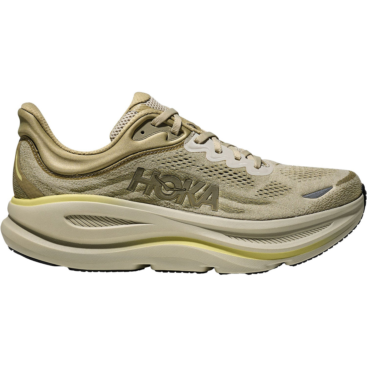 HOKA Bondi 9 Men's Athletic Shoes Grassland/Oyster Mushroom Mesh