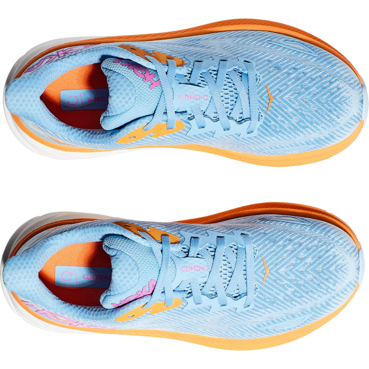 HOKA Clifton 9 Women's Road Running Shoes Airy Blue/Ice Water Mesh