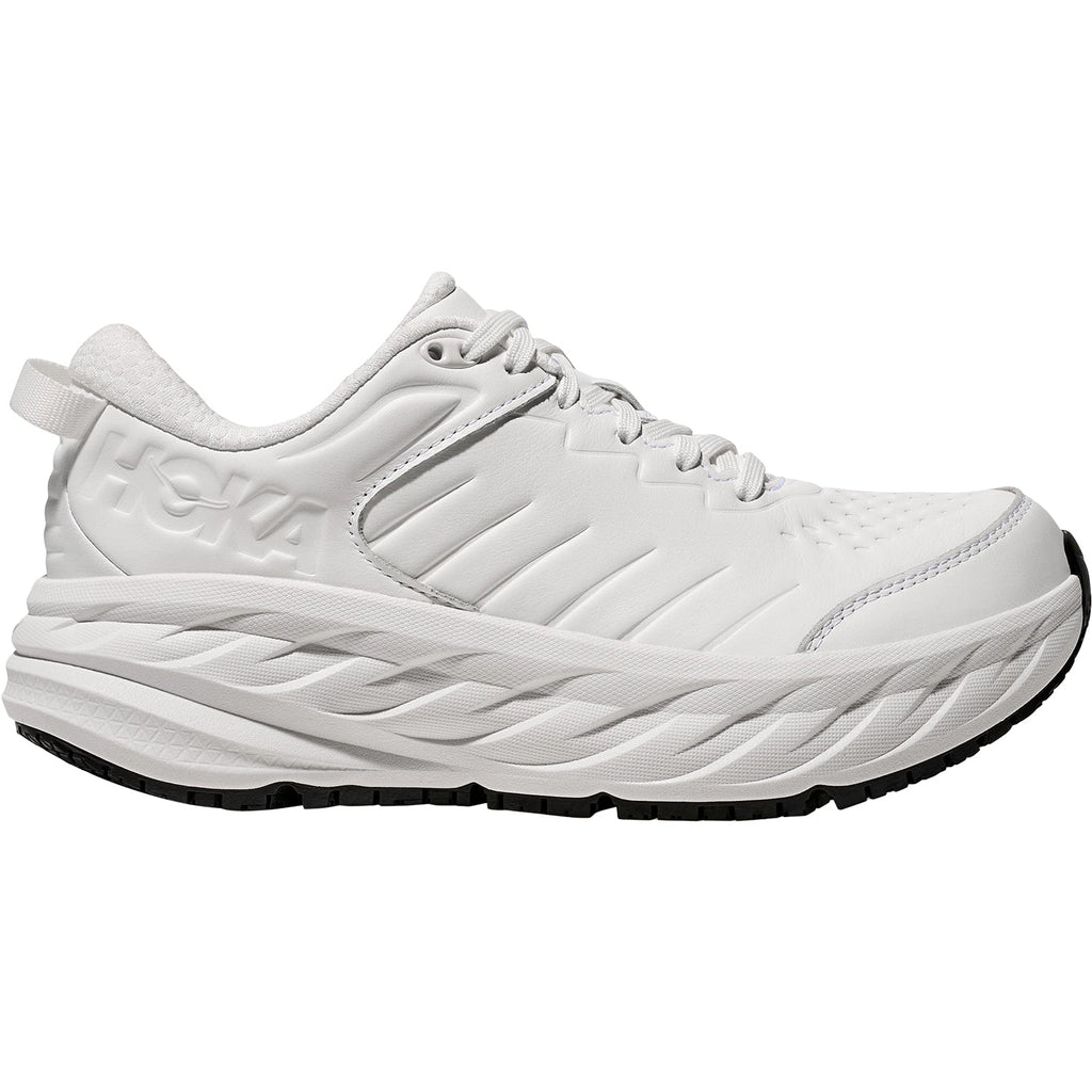 HOKA Bondi SR Women's Walking Shoes Frost/Frost Leather