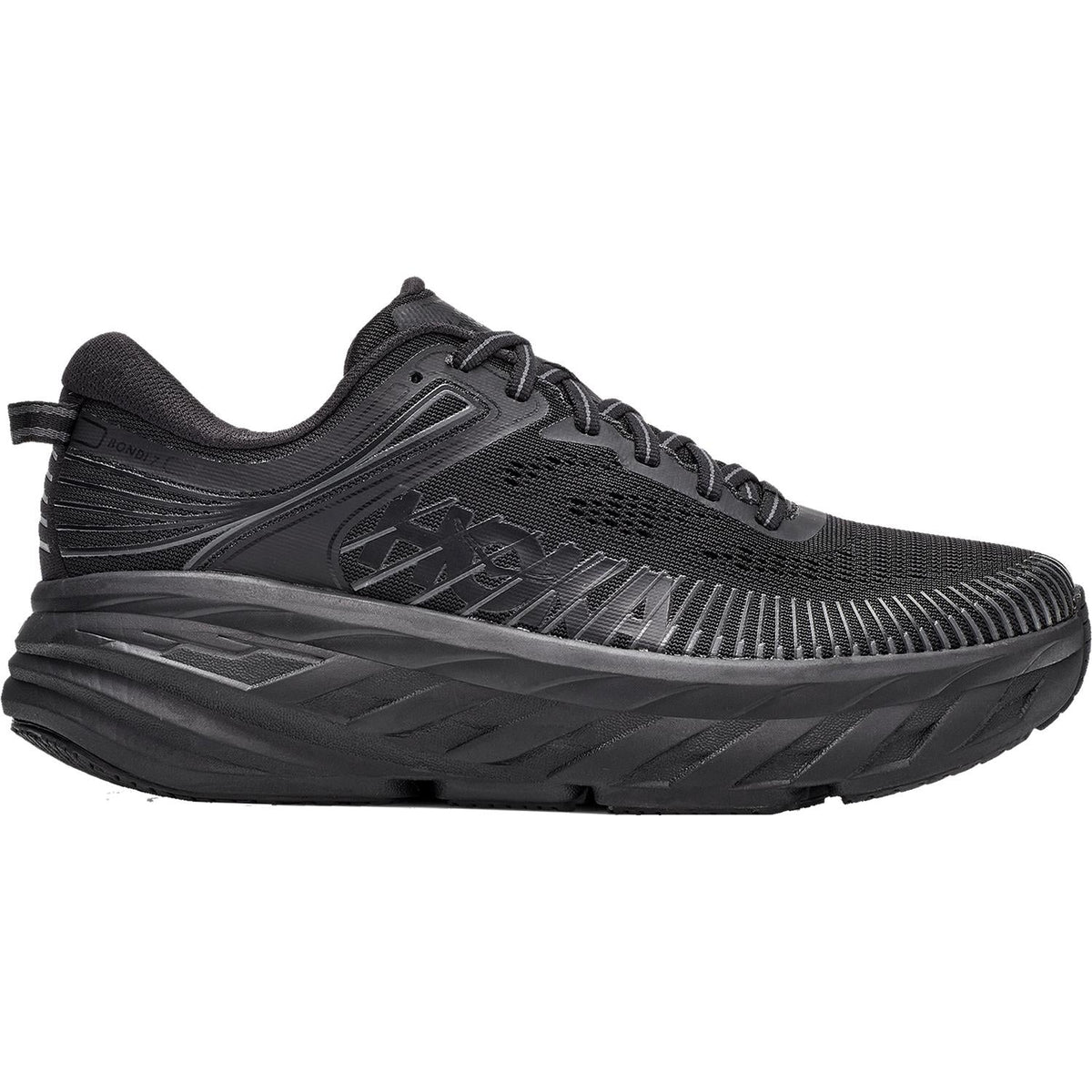 HOKA Bondi 7 Women's Running Shoes Black/Black Mesh