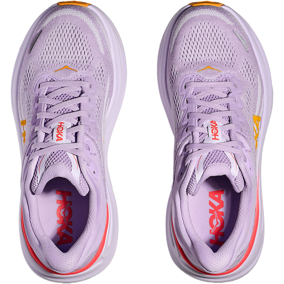 HOKA Bondi 9 Women's Athletic Shoes Aster Flower/Starlight Glow Mesh