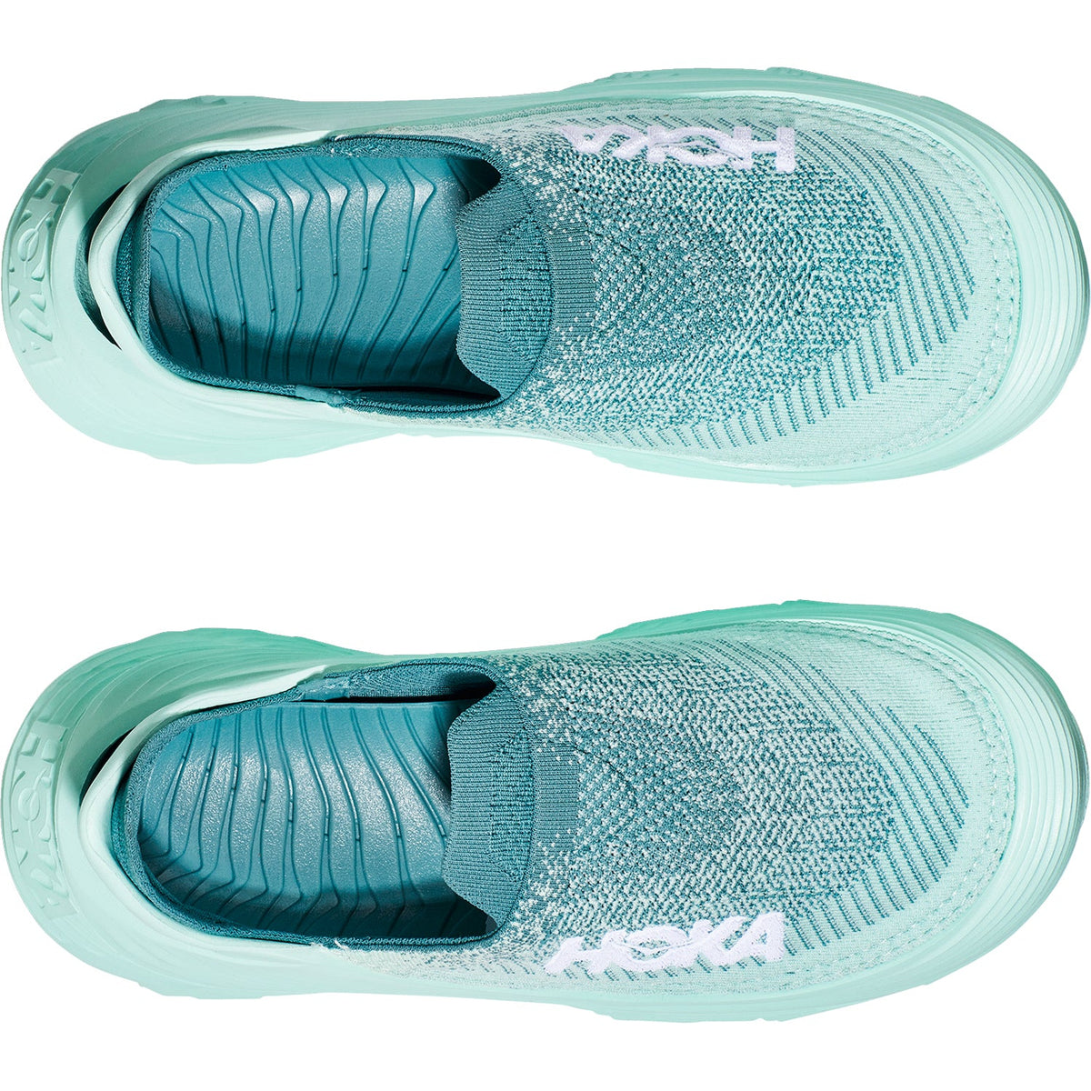 HOKA Restore TC Unisex Slip On Shoes Ocean Mist/Sunlit Ocean Mesh