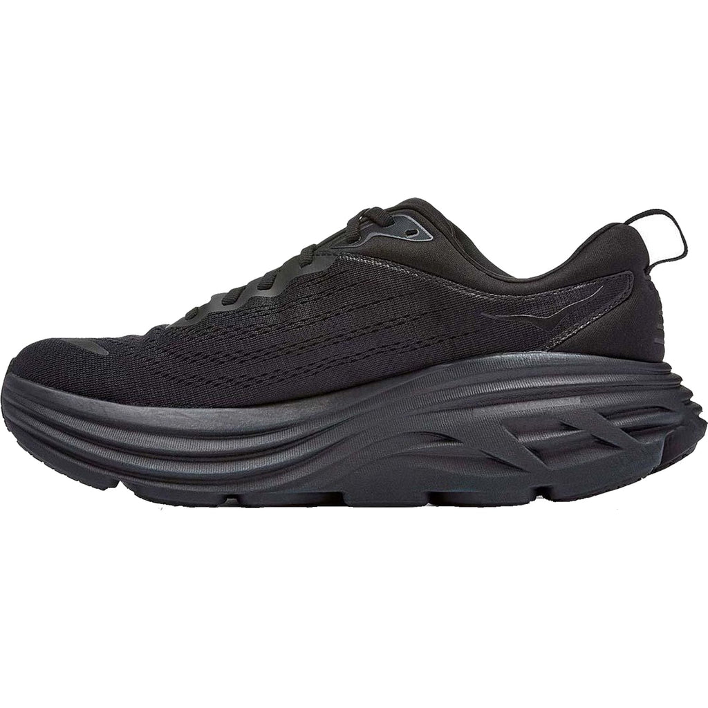 HOKA Bondi 8 Men's Running Shoes Black/Black Mesh