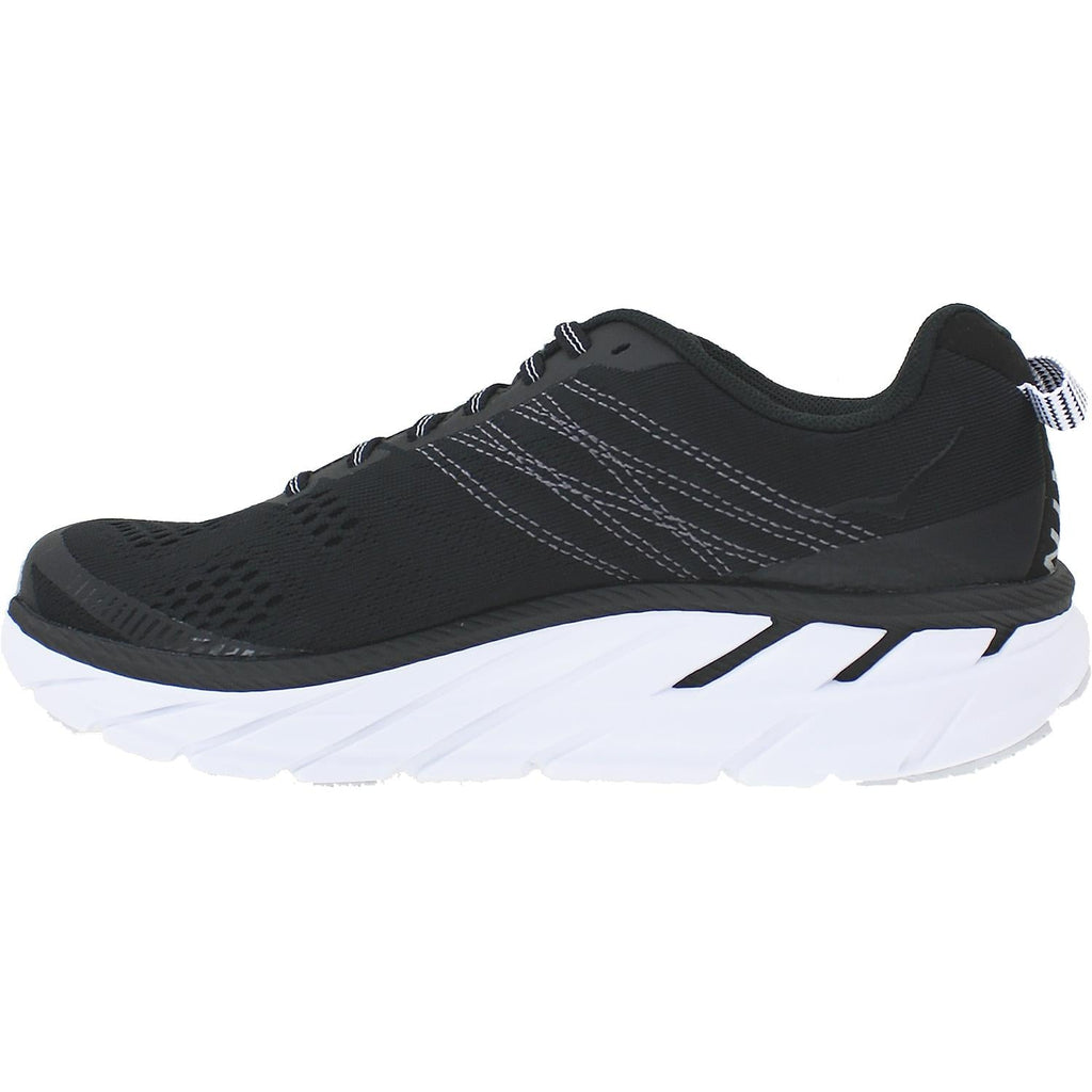 HOKA Clifton 6 Women's Running Shoes Black/White Mesh