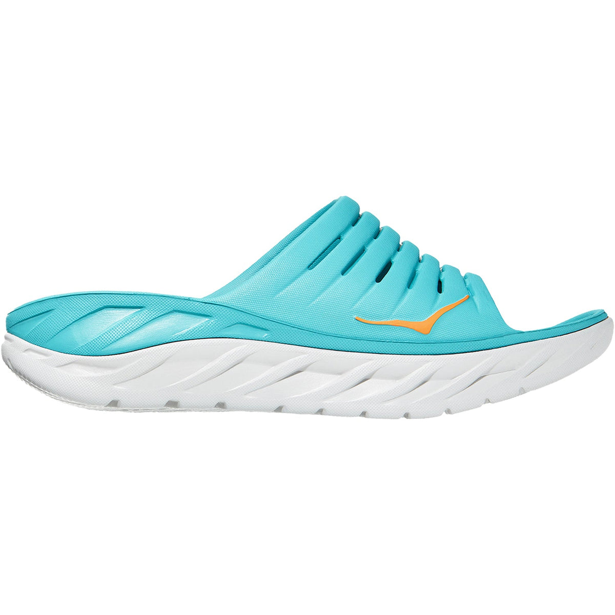 HOKA Ora Recovery Slide Men's Sandals Aquarelle/Blazing Orange EVA