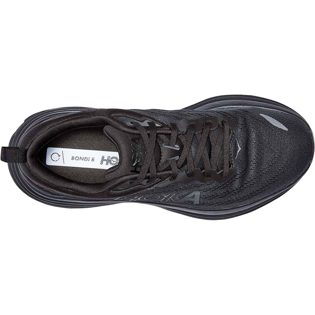 HOKA Bondi 8 Men's Running Shoes Black/Black Mesh