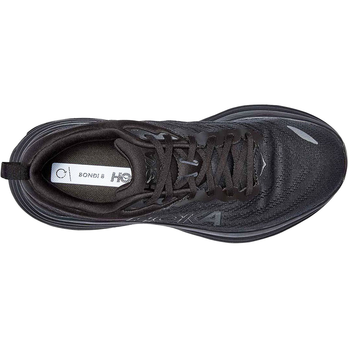 HOKA Bondi 8 Men's Running Shoes Black/Black Mesh