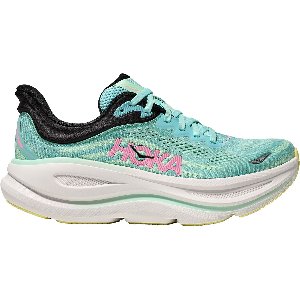 HOKA Bondi 9 Women's Athletic Shoes Blue Spark/Mint Fluorite Mesh