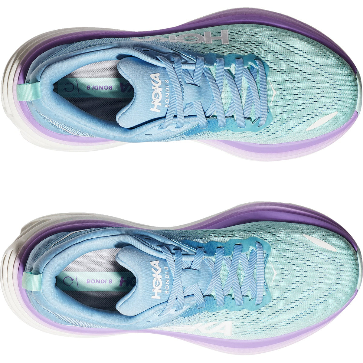 HOKA Bondi 8 Women's Running Shoes Airy Blue/Sunlit Ocean Mesh