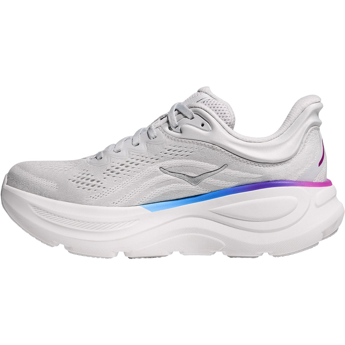 HOKA Bondi 9 Women's Athletic Shoes Cosmic Grey/White Mesh
