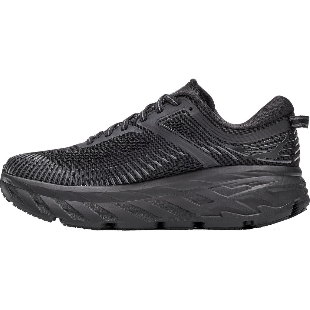 HOKA Bondi 7 Women's Running Shoes Black/Black Mesh