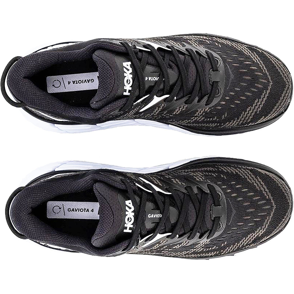 HOKA Gaviota 4 Women's Road Running Shoes Black/White Mesh