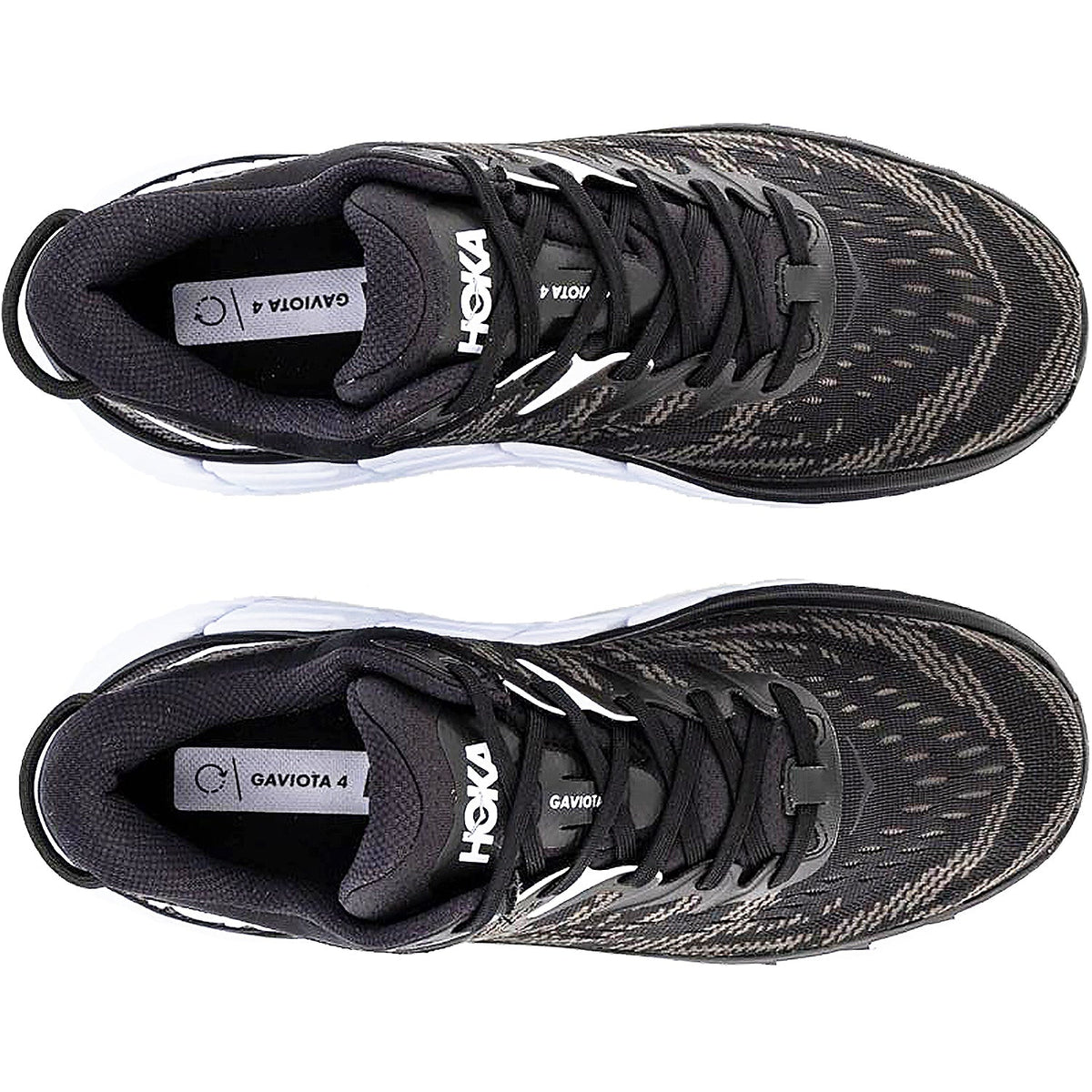 HOKA Gaviota 4 Women's Road Running Shoes Black/White Mesh
