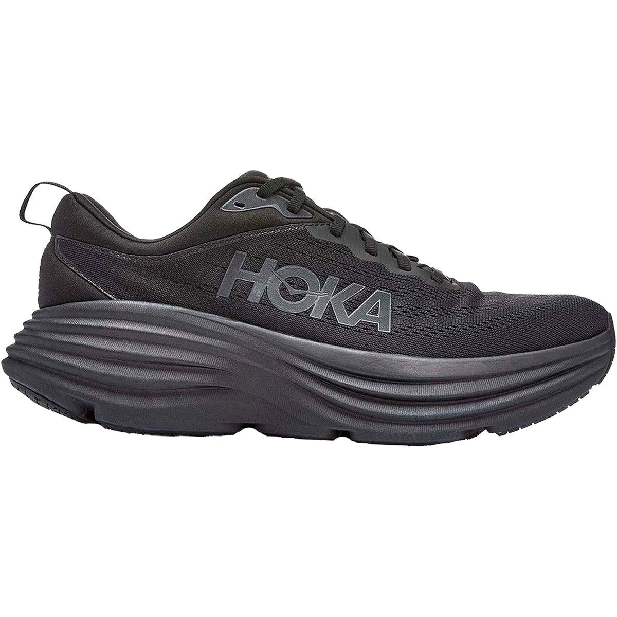HOKA Bondi 8 Men's Running Shoes Black/Black Mesh