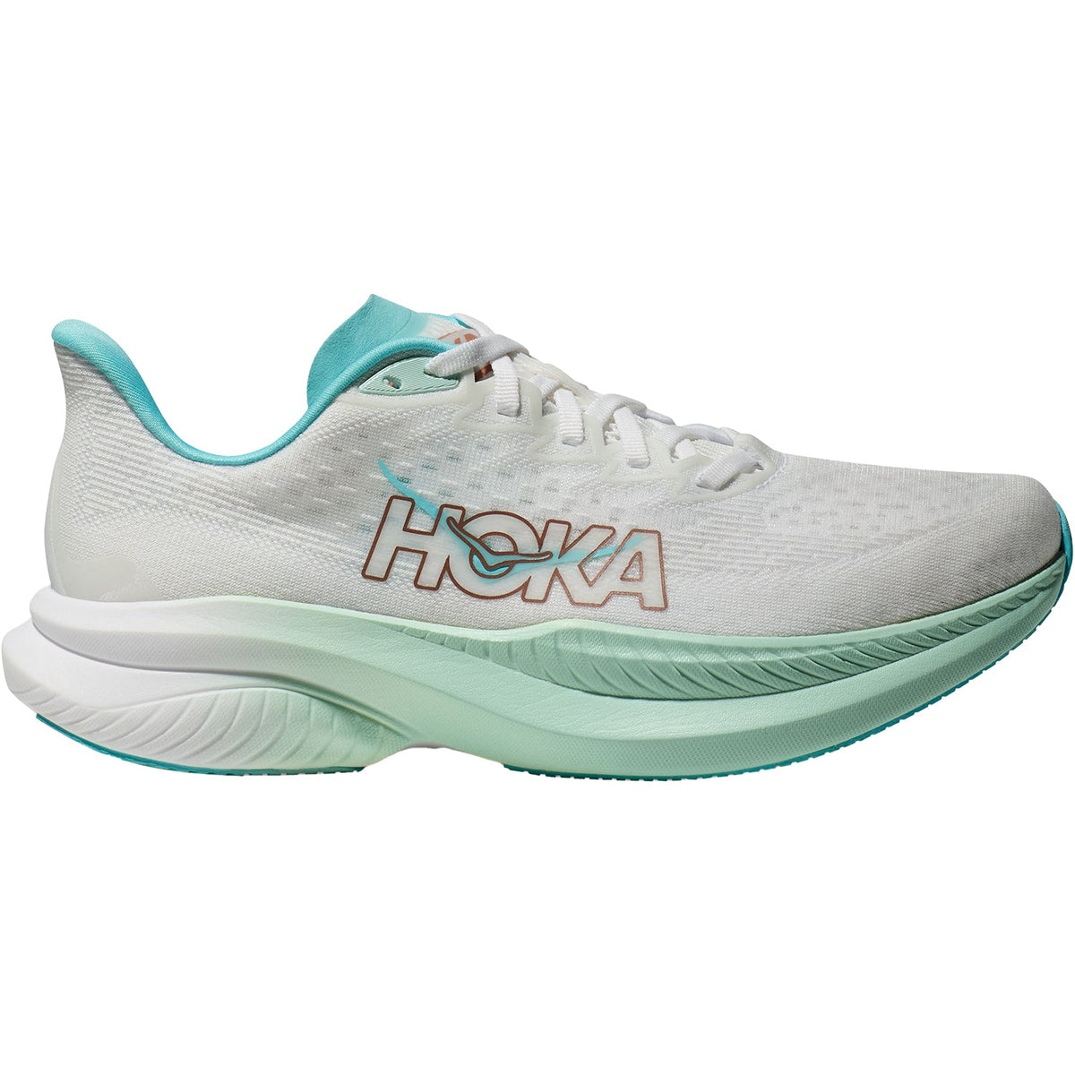 HOKA Mach 6 Women's Athletic Shoes Frost/Rose Gold Synthetic
