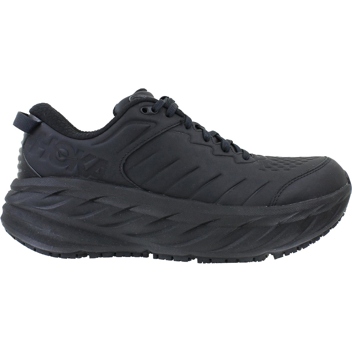 HOKA Bondi SR Women's Walking Shoes Black Leather