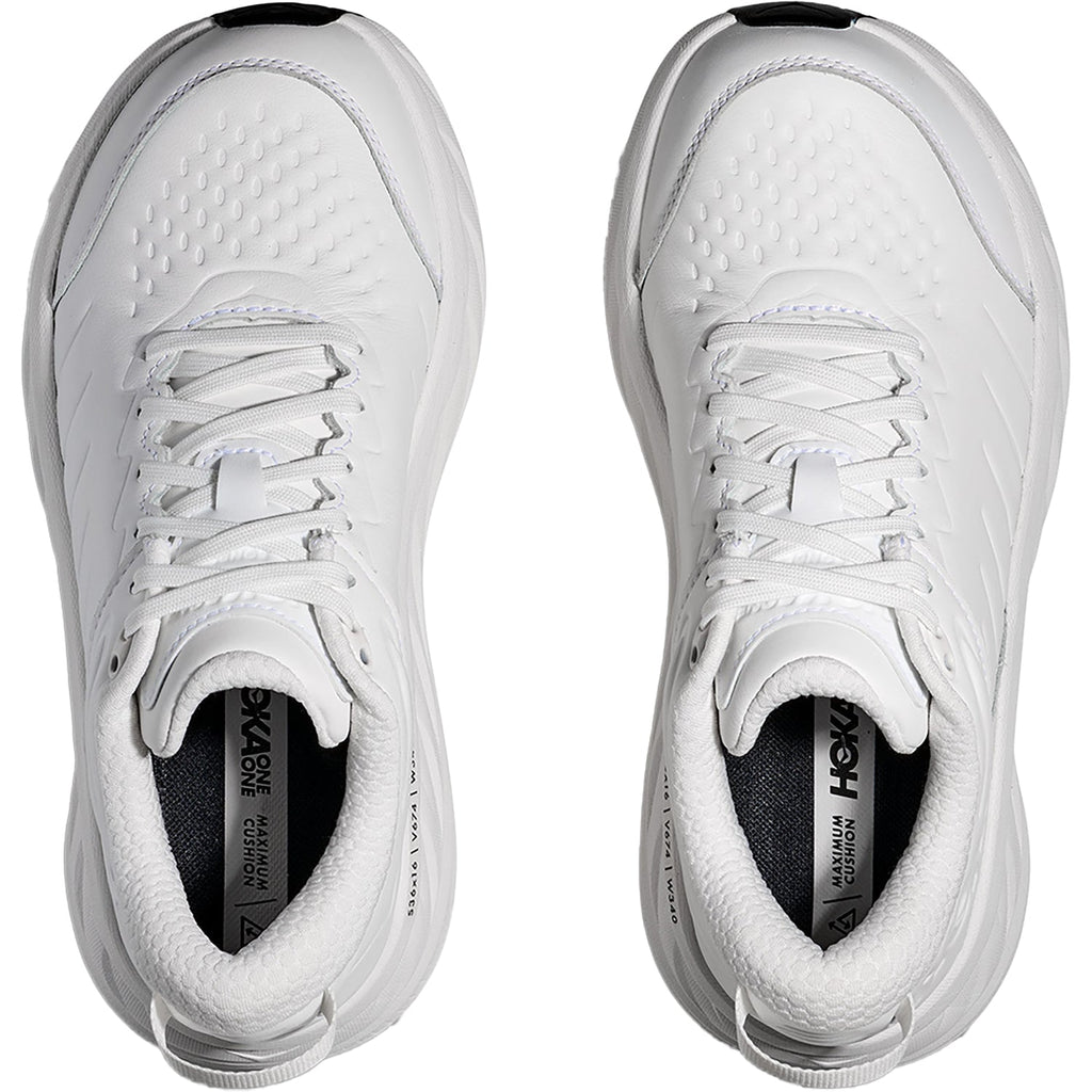 HOKA Bondi SR Women's Walking Shoes Frost/Frost Leather