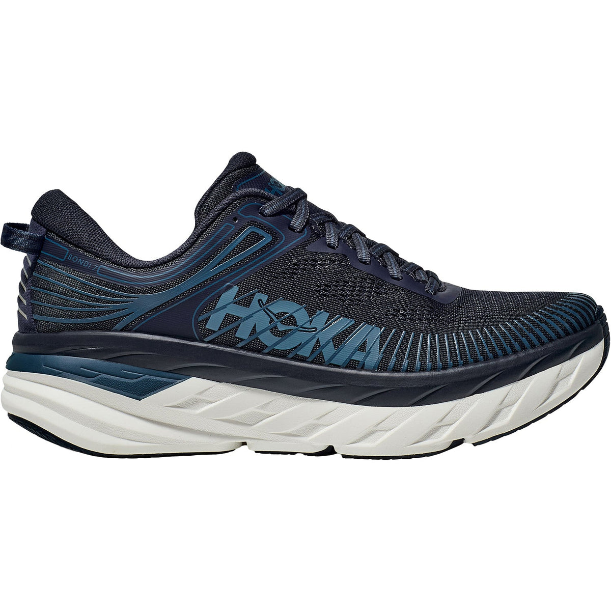 HOKA Bondi 7 Outerspace Mesh Men's Road Running Shoes OuterSpace/White Mesh