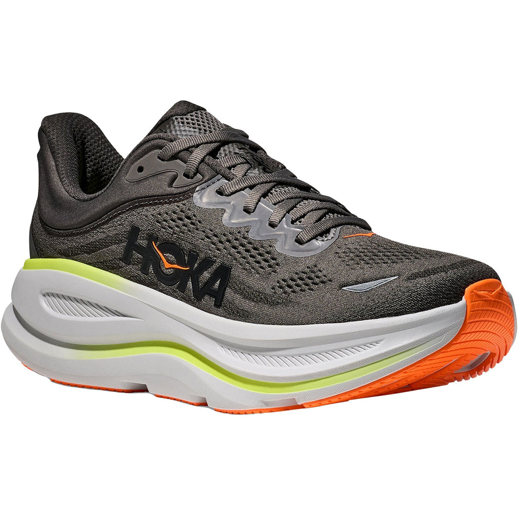 HOKA Bondi 9 Men's Running Shoes Asphalt Grey/Gravel Mesh