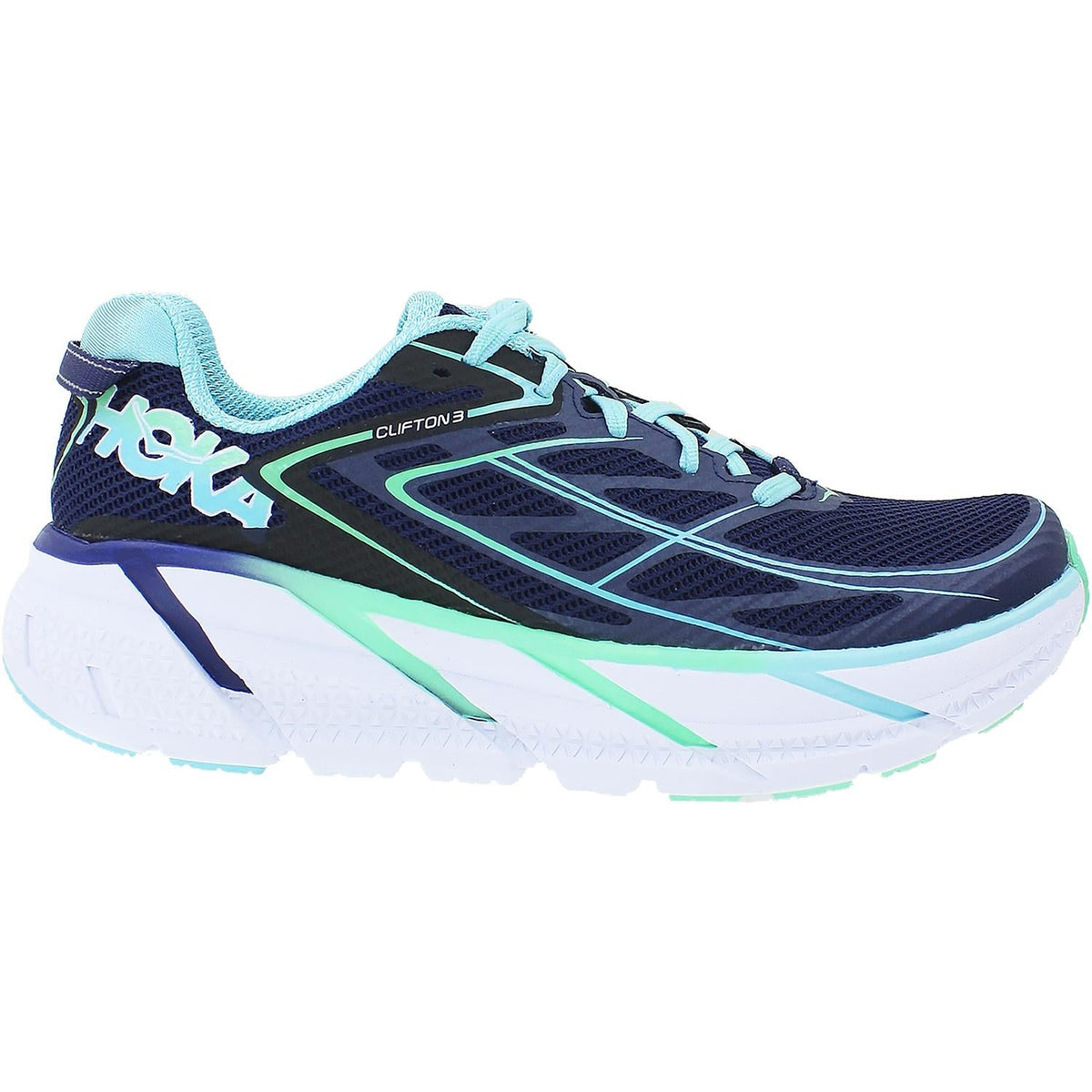 HOKA Clifton 3 Women's Neutral Support Shoes Medieval Blue/Spring Bud Mesh